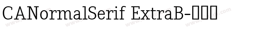 CANormalSerif ExtraB字体转换